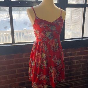 Roxy Floral Fit To Flare Mini Dress